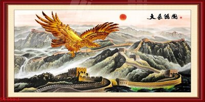 Ảnh mô tả file gốc in mica Tranh sơn thủy thác nước phong thủy ST1652