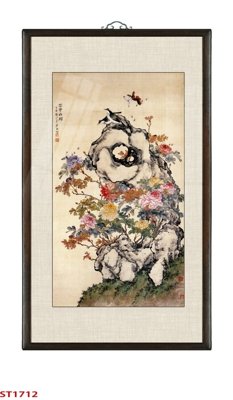 File tranh Tranh sơn thủy thác nước phong thủy ST1712 (gốc) chủ đề trừu tượng