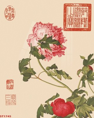 Ảnh gốc Tranh sơn thủy thác nước phong thủy ST1745 (độ nét cao) in tráng gương