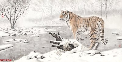 File gốc Tranh sơn thủy thác nước phong thủy ST1754 (in tráng gương) nghệ thuật