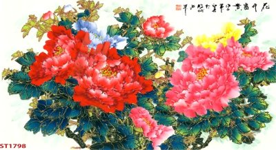 File PSD Tranh sơn thủy thác nước phong thủy ST1798 (gốc) cho in quảng cáo