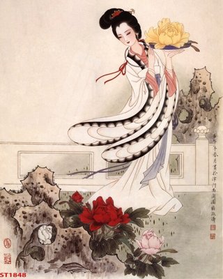 File tranh ảnh gốc Tranh sơn thủy thác nước phong thủy ST1848 dùng cho in khổ lớn