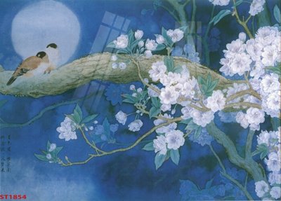 Tải file Tranh sơn thủy thác nước phong thủy ST1854 (gốc) chủ đề tâm linh