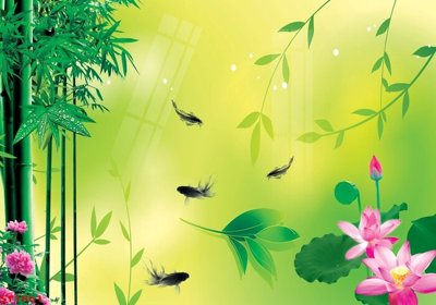 Tải file Tranh sơn thủy thác nước phong thủy ST1861 (ảnh gốc) 300dpi Tranh sơn thủy thác nước phong thủy ST1861