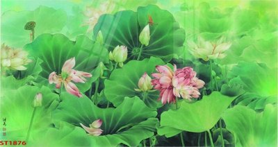 File tranh Tranh sơn thủy thác nước phong thủy ST1876 (ảnh gốc) in trần nhà