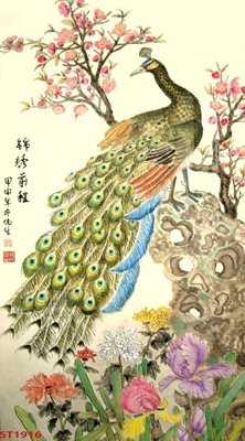 File PSD Tranh sơn thủy thác nước phong thủy ST1916 (nguyên bản) cho thiết kế