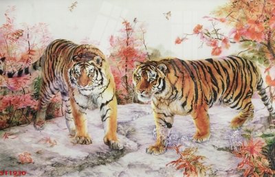 File tranh PSD Tranh sơn thủy thác nước phong thủy ST1930 chất lượng cao