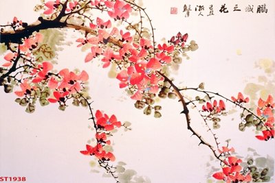 Tải file Tranh sơn thủy thác nước phong thủy ST1938 (gốc) làm tranh treo tường