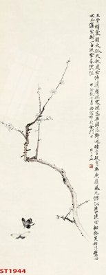 File tranh gốc in trần nhà Tranh sơn thủy thác nước phong thủy ST1944 3D