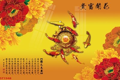 File gốc Tranh sơn thủy thác nước phong thủy ST1948 (in lụa) tranh mã đáo