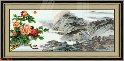 Tải file PSD Tranh sơn thủy thác nước phong thủy ST1981 (nguyên layer) để in