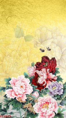 File tranh gốc Tranh sơn thủy thác nước phong thủy ST2035 (bản quyền) Filetranh.com