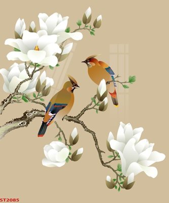 File gốc Tranh sơn thủy thác nước phong thủy ST2085 (in 3D) nghệ thuật