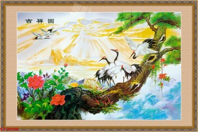 Tệp tin gốc Tranh sơn thủy thác nước phong thủy ST2098 (dùng cho in ấn) chuyên nghiệp