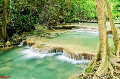 Tải xuống file tranh gốc Tranh sơn thủy thác nước phong thủy ST2235 (PSD/TIFF)