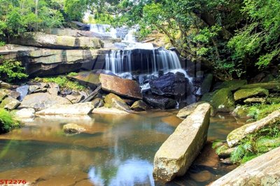 File tranh quảng cáo Tranh sơn thủy thác nước phong thủy ST2276 (file gốc) chuyên nghiệp