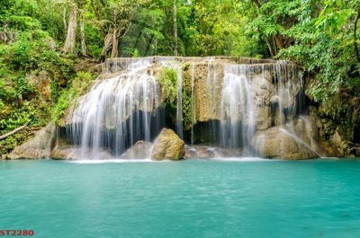 File in trần Tranh sơn thủy thác nước phong thủy ST2280 (file gốc) xuyên sáng