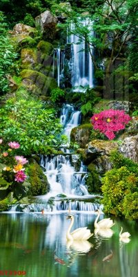 Tệp tin gốc Tranh sơn thủy thác nước phong thủy ST2309 (chất lượng cao) Tranh sơn thủy thác nước phong thủy ST2309