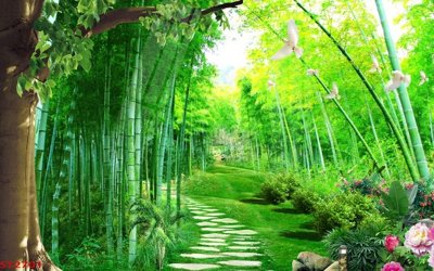 File gốc Tranh sơn thủy thác nước phong thủy ST2701 (trang trí) phòng làm việc