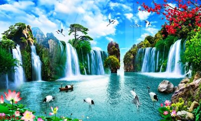 Tải về file gốc Tranh sơn thủy thác nước phong thủy ST2716 (chuẩn in ấn)