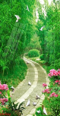 Tải file Tranh sơn thủy thác nước phong thủy ST2863 (gốc) làm file in ấn