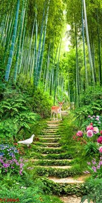 Tải file Tranh sơn thủy thác nước phong thủy ST2865 (gốc) làm tranh treo tường