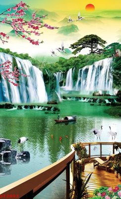 Tải về file gốc Tranh sơn thủy thác nước phong thủy ST2893 (chuẩn in ấn)