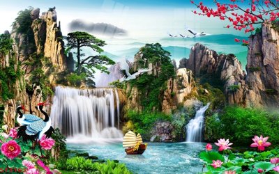 Tải file gốc Tranh sơn thủy thác nước phong thủy ST3163 (in tráng gương) 5DFile gốc Tranh sơn thủy thác nước phong thủy ST3163 (in ấn) phiên bản premium