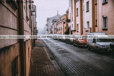 File tranh Street085 (bản gốc) in lụa 5D