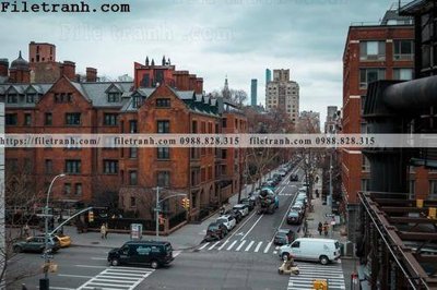 File tranh Street116 (gốc) in trên kính