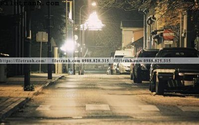 File tranh Street437 (gốc) in trên kính