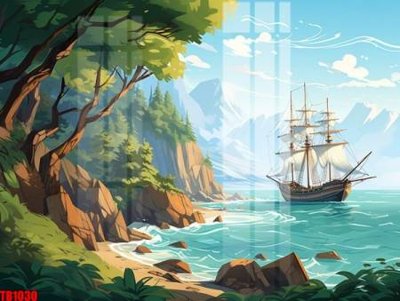 File gốc File thuận buồm xuôi gió TB1030 (in tráng gương) hiện đại