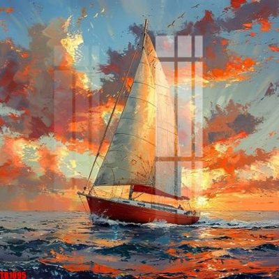 File tranh ảnh gốc File thuận buồm xuôi gió TB1095 dùng cho in khổ lớn