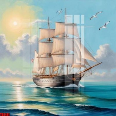 File tranh File thuận buồm xuôi gió TB1141 (bản gốc) treo quán cafe