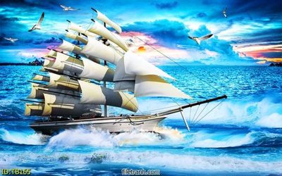 File tranh ảnh gốc File thuận buồm xuôi gió TB165 dùng cho in khổ lớn