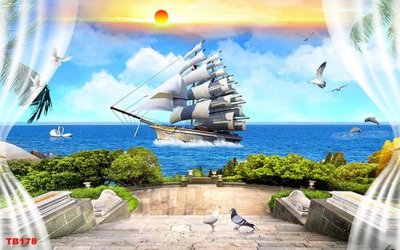 File tranh trang trí File thuận buồm xuôi gió TB178 (tải file gốc)