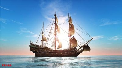 File tranh File thuận buồm xuôi gió TB189 (bản gốc) in lụa 5D