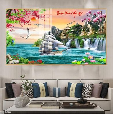 File tranh File thuận buồm xuôi gió TB406 (ảnh gốc) in trần nhà