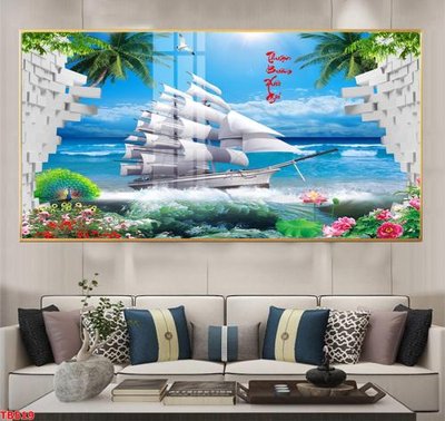 File tranh File thuận buồm xuôi gió TB519 (bản gốc) in canvas