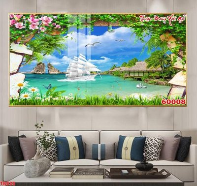 File tranh File thuận buồm xuôi gió TB535 (bản gốc) in lụa 5D