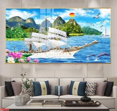 File tranh trang trí File thuận buồm xuôi gió TB593 (file gốc)