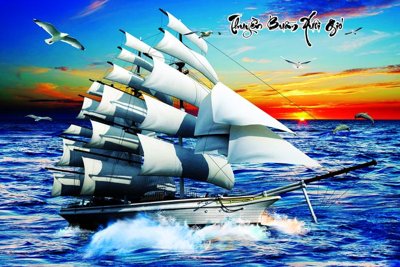 File in lụa File thuận buồm xuôi gió TB6004 (phong cảnh) File thuận buồm xuôi gió TB6004