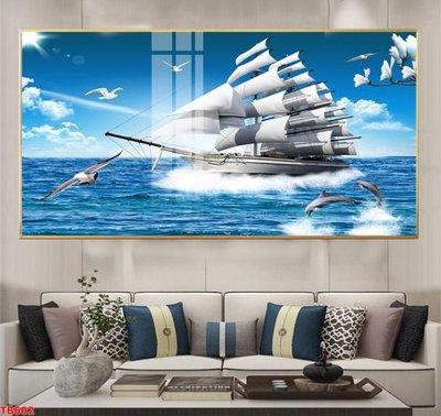 File tranh File thuận buồm xuôi gió TB602 (ảnh gốc) in trần 3D