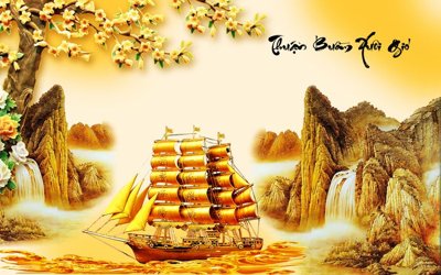 File gốc File thuận buồm xuôi gió TB6042 (in lụa) họa tiết 3D