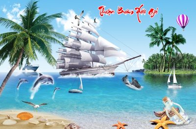 File tranh File thuận buồm xuôi gió TB6145 (gốc) in trên kính