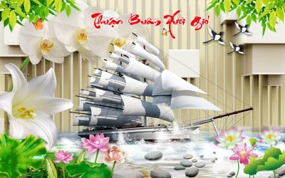 File tranh ảnh gốc File thuận buồm xuôi gió TB6184 dùng cho in khổ lớn