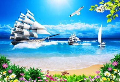 File tranh File thuận buồm xuôi gió TB6199 (file gốc) chủ đề phong thủy