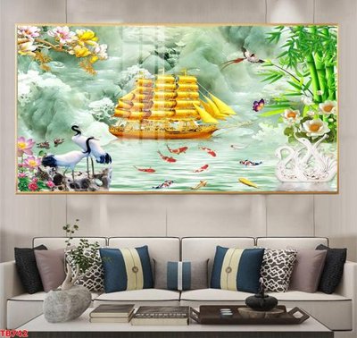 Chi tiết file tranh tráng gương File thuận buồm xuôi gió TB742 (ảnh gốc)