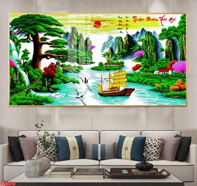 File tranh File thuận buồm xuôi gió TB878 (ảnh gốc) in trần nhà