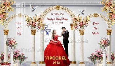 File tranh File banner phông đám cưới TDC147 (ảnh gốc) in trần xuyên sáng